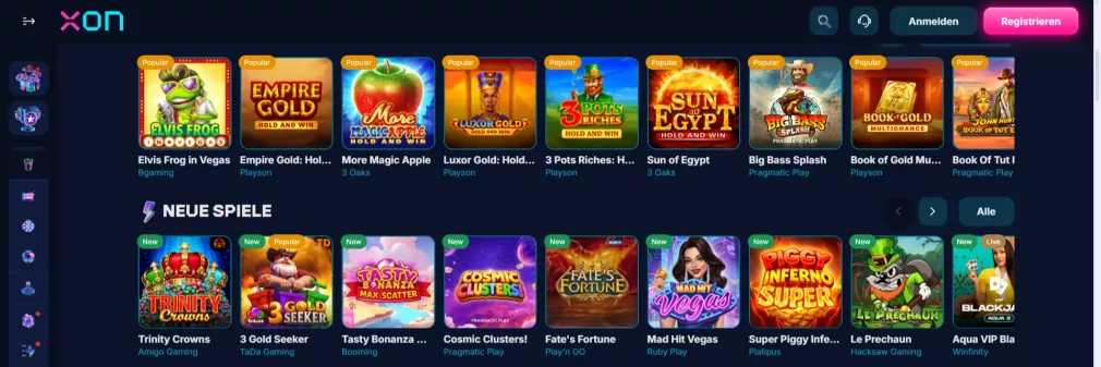 Xon Casino Willkommensbonus und Freispiele